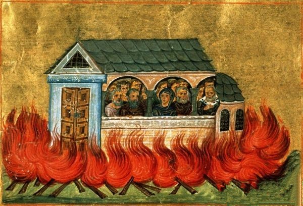 Мученики 20000, в Никомидии в церкви сожженные